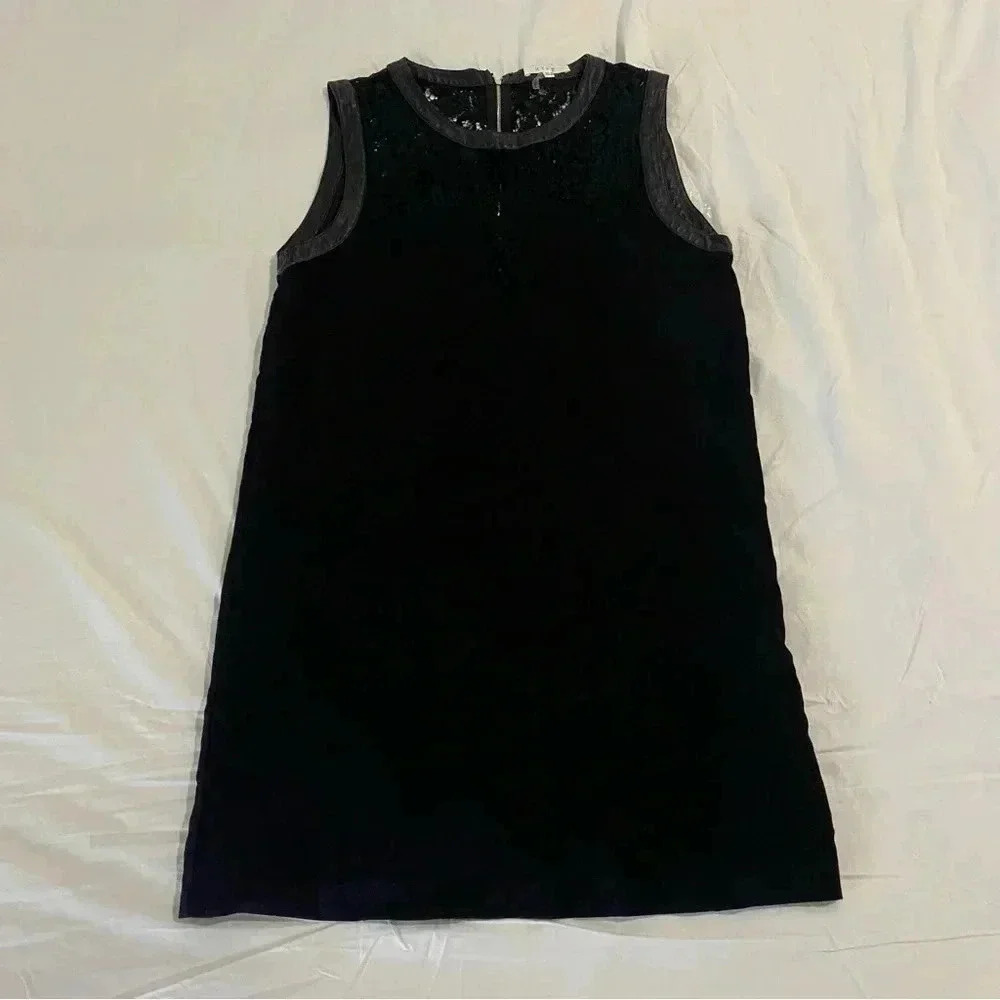Black casual mini party dress  with lace, summer fall size S